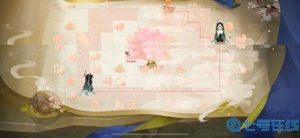 《阴阳师》八阶的山路被霜雪覆盖