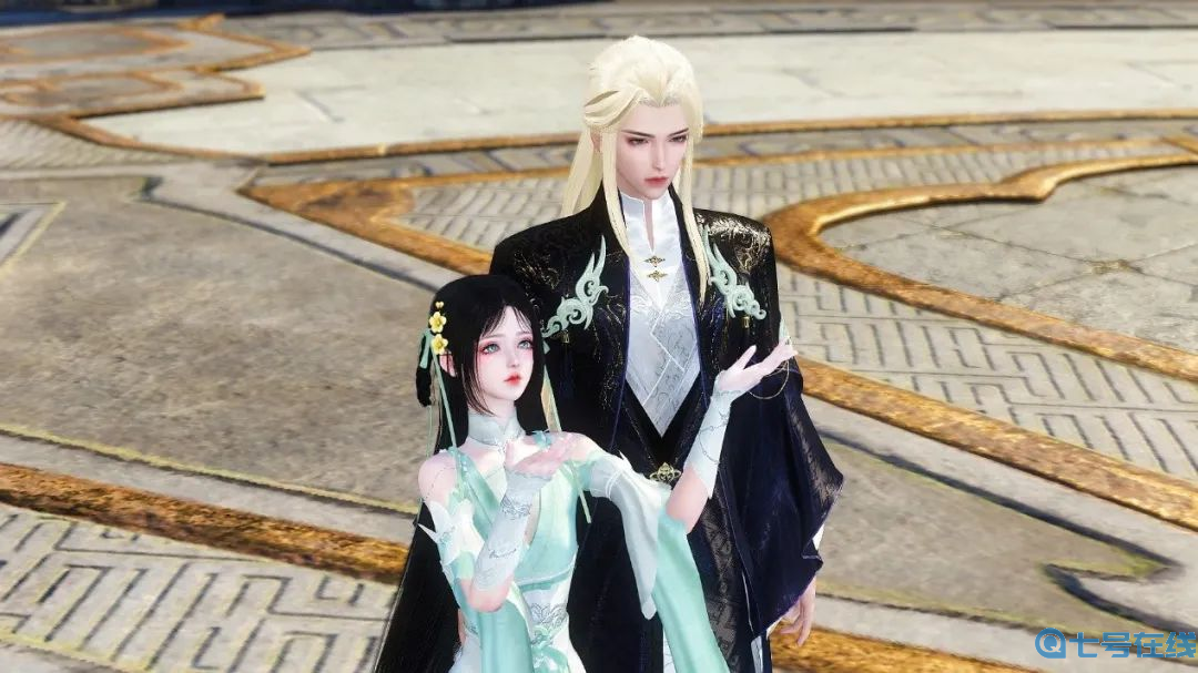 这对逆水寒玩家秀恩爱的样子，好像郭靖和黄蓉啊