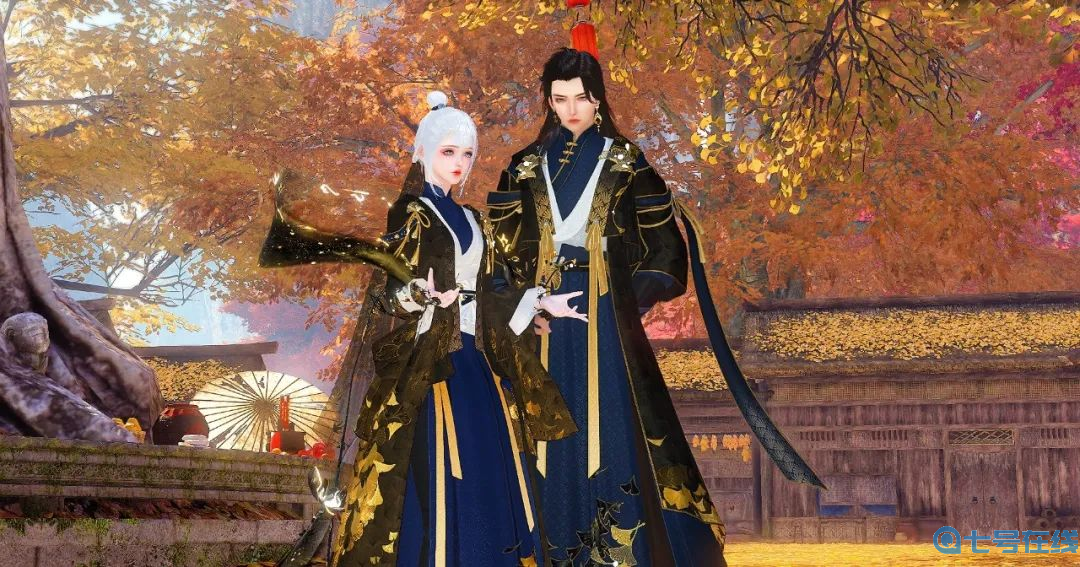 这对逆水寒玩家秀恩爱的样子，好像郭靖和黄蓉啊