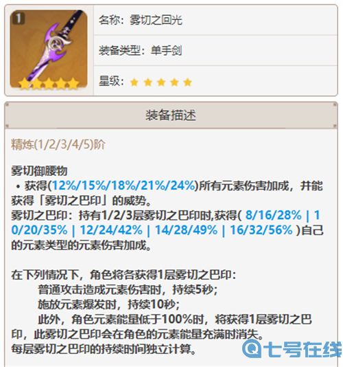 原神神里绫华专属武器是什么 神里绫华专武介绍