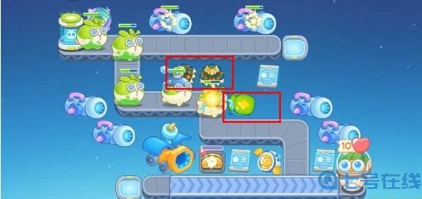 保卫萝卜4太空穿越44关怎么过-太空穿越44关完美通关