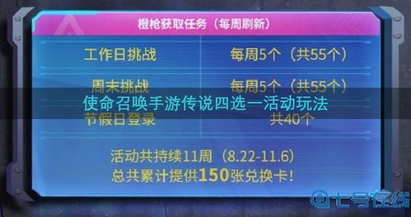 使命召唤手游传说四选一活动 使命召唤手游传说四选一活动玩法