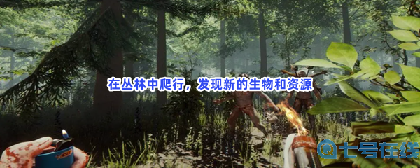 在丛林中爬行，发现新的生物和资源