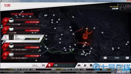 极品飞车17win7版车辆分布图 极品飞车17机场地图