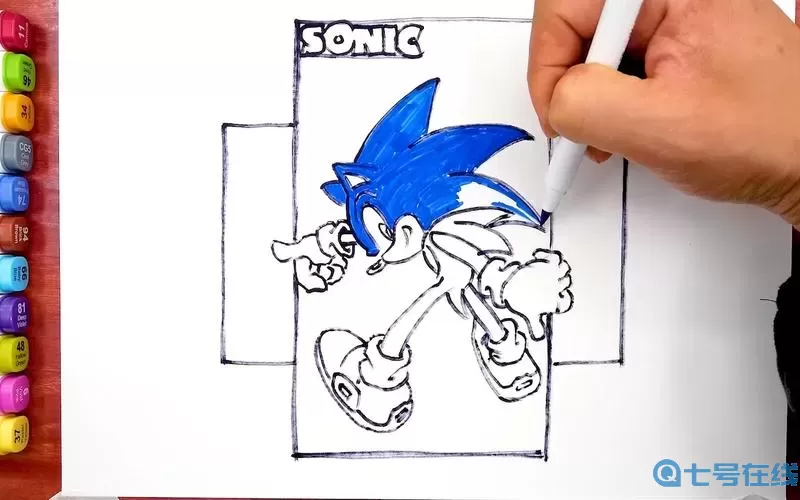 刺猬索尼克2立体怎么画？超级索尼克简笔画
