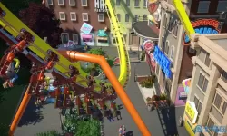 过山车之星将排队队列连接至出口 过山车之星入口和出口