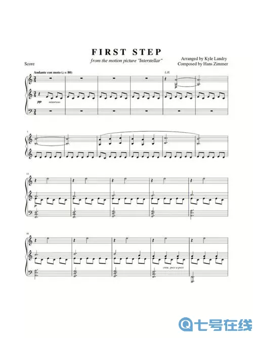 星际穿越钢琴谱原版 《星际穿越》钢琴曲