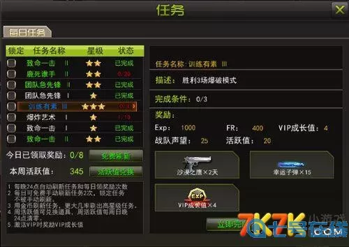 枪林弹雨VIP等级 枪林弹雨武器图鉴