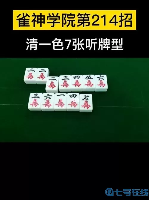 扣点麻将清一色牌型