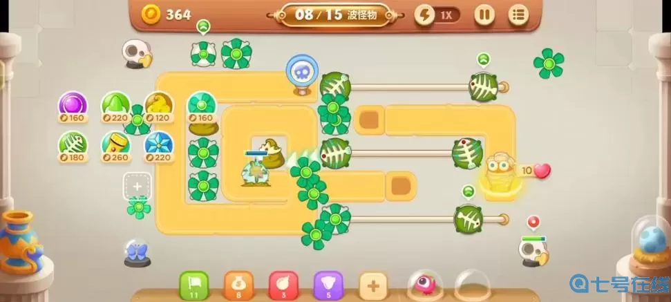 保卫萝卜3恶龙传说等35关攻略