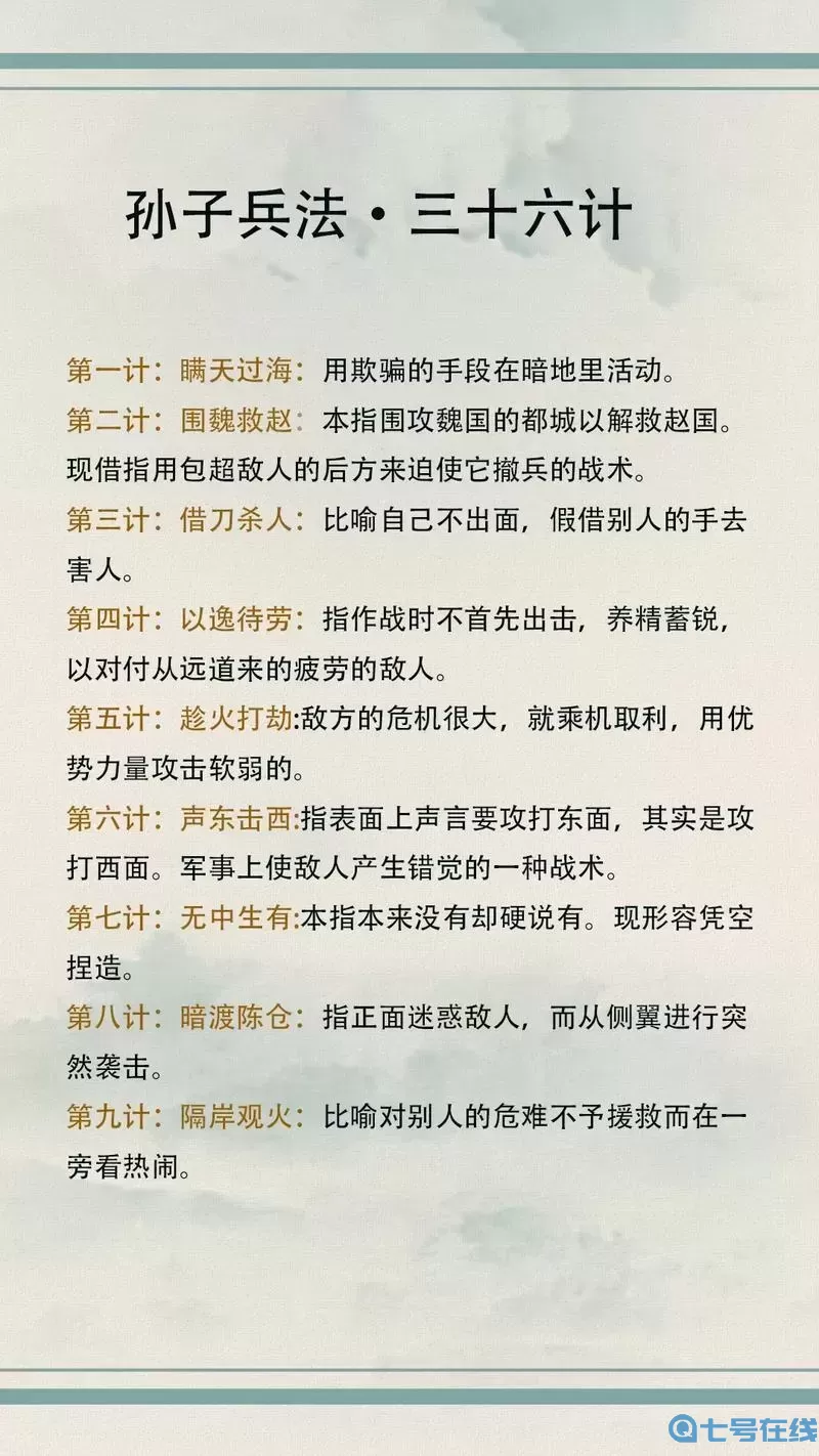 三十六计的全部故事