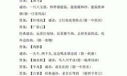 世界上最难的猜字谜及答案