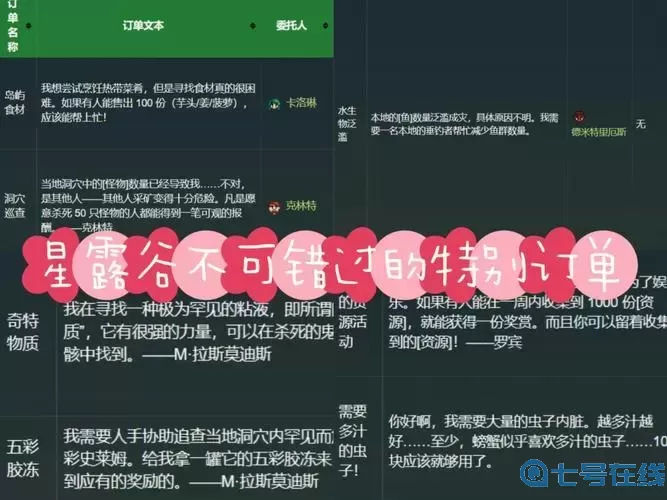 寻宝物语特别订单